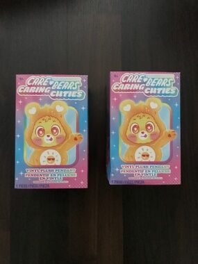 NEW 2-PACK Care Bears Caring Cuties Vinyl Plush Pendant Toys Blind Boxes 6"